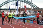 Homiyu Tesfaye beats Asbel Kiprop to win the One Mile, Great North CityGames. Photo: David T. Hewitson/Sports for All Pics